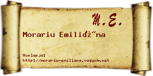 Morariu Emiliána névjegykártya
